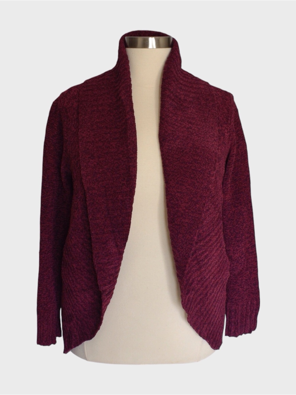 Ava & Viv Marled Knit Open Front Cocoon Cardigan